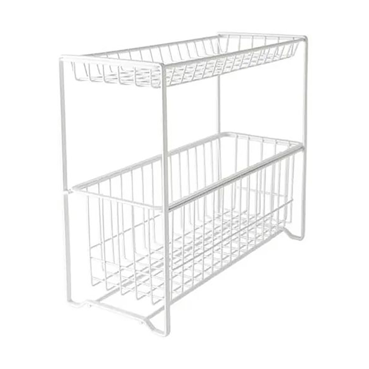 Двоярусна полиця для зберігання Ringel Raum, 39.5*15.2*32 см, біла (RG-023w)
